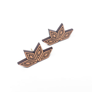 Quad Tri Stud Earrings