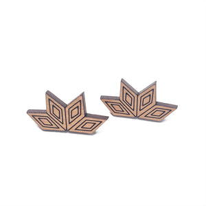 Quad Tri Stud Earrings