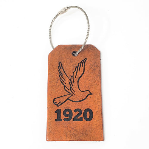 Zeta Phi Beta Leather Luggage Tag - 1920