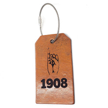 Load image into Gallery viewer, Alpha Kappa Alpha Leather Luggage Tag - 1908