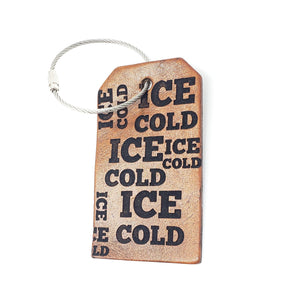 Alpha Phi Alpha Leather Luggage Tag - Ice Cold