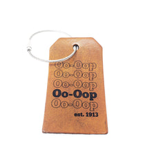 Load image into Gallery viewer, Delta Sigma Theta Leather Luggage Tag - Oo-Oop