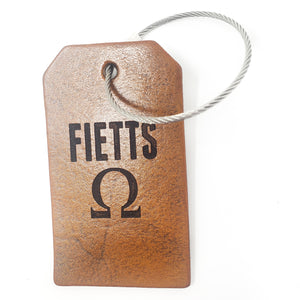 Omega Psi Phi Leather Luggage Tag - FIETTS