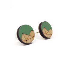 Load image into Gallery viewer, Green Open Mountain Studs
