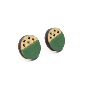 plus studs - green