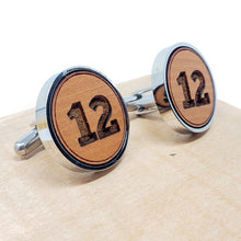 Load image into Gallery viewer, #12 Stainless and Wood Cufflinks