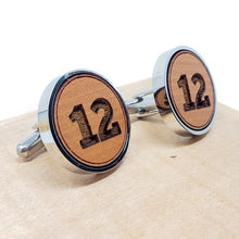 Load image into Gallery viewer, #12 Stainless and Wood Cufflinks