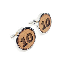 Load image into Gallery viewer, #10 Stainless and Wood Cufflinks