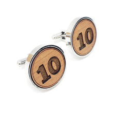 Load image into Gallery viewer, #10 Stainless and Wood Cufflinks