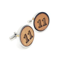 Load image into Gallery viewer, #11 Stainless and Wood Cufflinks