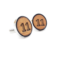 Load image into Gallery viewer, #11 Stainless and Wood Cufflinks