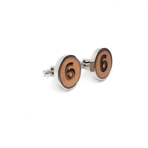 #6 Stainless and Wood Cufflinks