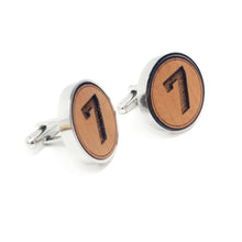 Load image into Gallery viewer, #7 Stainless and Wood Cufflinks