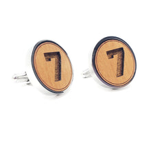 Load image into Gallery viewer, #7 Stainless and Wood Cufflinks