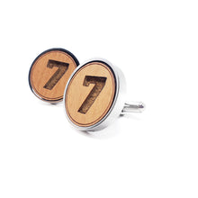 Load image into Gallery viewer, #7 Stainless and Wood Cufflinks