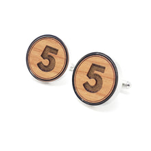 Load image into Gallery viewer, #5 Stainless and Wood Cufflinks