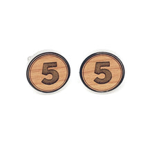 Load image into Gallery viewer, #5 Stainless and Wood Cufflinks