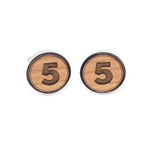 #5 Stainless and Wood Cufflinks