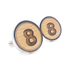 Load image into Gallery viewer, #8 Stainless and Wood Cufflinks