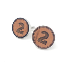 Load image into Gallery viewer, #2 Stainless and Wood Cufflinks