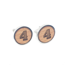 Load image into Gallery viewer, #4 Stainless and Wood Cufflinks