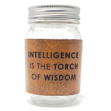 Load image into Gallery viewer, Delta Sigma Theta Mason Jar Mug Wrap - Intelligence is the Torch of Wisdom