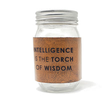 Load image into Gallery viewer, Delta Sigma Theta Mason Jar Mug Wrap - Intelligence is the Torch of Wisdom