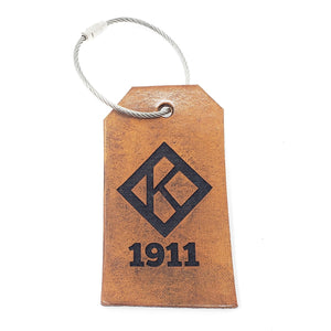 Kappa Alpha Psi Leather Luggage Tag - 1911