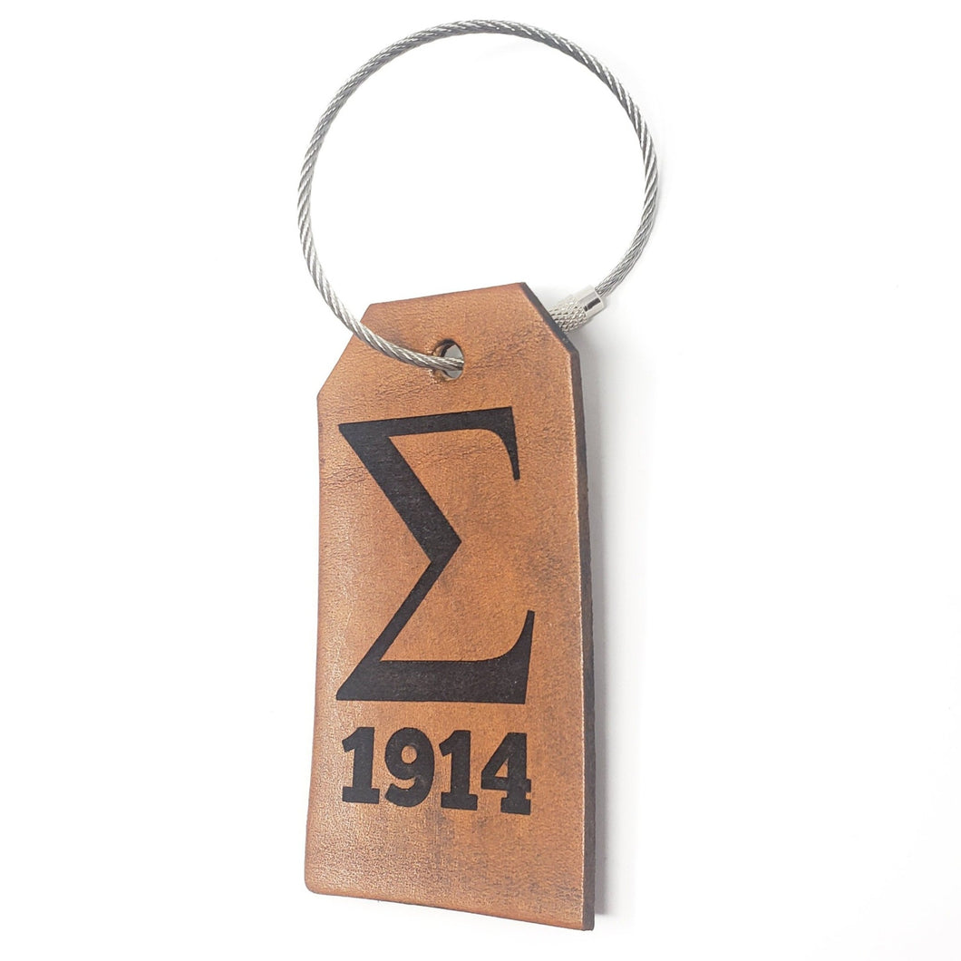 Phi Beta Sigma Leather Luggage Tag - 1914