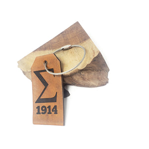 Phi Beta Sigma Leather Luggage Tag - 1914