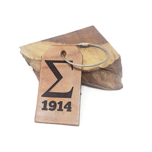 Phi Beta Sigma Leather Luggage Tag - 1914