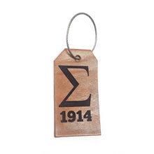 Load image into Gallery viewer, Phi Beta Sigma Leather Luggage Tag - 1914