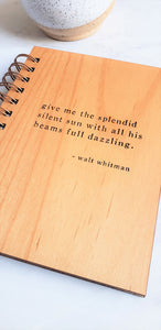 Walt Whitman Journal- Give me the splendid