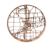 Load image into Gallery viewer, Atlanta Round Cut Map - 11x11