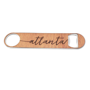 Atlanta Wood and Aluminum Bottle Opener