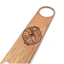 Load image into Gallery viewer, Atlanta Round Map Wood and Aluminum Bottle Opener