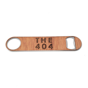 The 404 Wood and Aluminum Bottle Opener