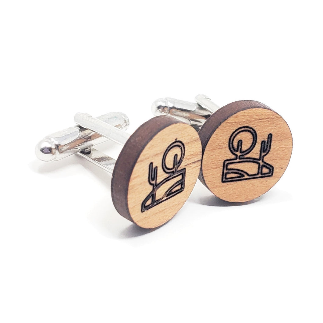 Modern Desert Wood Cufflinks