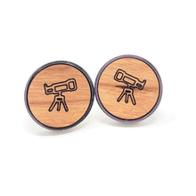 Load image into Gallery viewer, Telescope Stainless and Wood Cufflinks