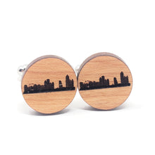 Load image into Gallery viewer, Atlanta Skyline Wood Cufflinks