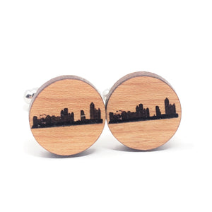 Atlanta Skyline Wood Cufflinks