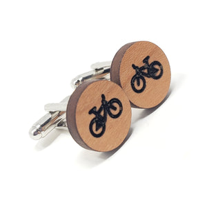 Bicycle Wood Cufflinks