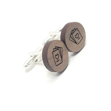 Load image into Gallery viewer, Playing Cards Wood Cufflinks