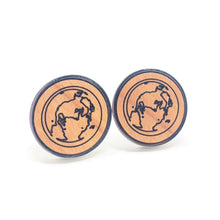 Load image into Gallery viewer, World Wood Cufflinks