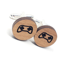 Load image into Gallery viewer, Game Controller Wood Cufflinks