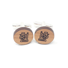 Load image into Gallery viewer, Lab Beaker Wood Cufflinks