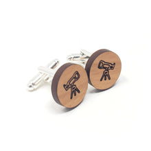 Load image into Gallery viewer, Telescope Wood Cufflinks