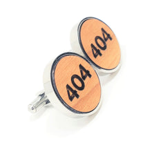 Load image into Gallery viewer, 404 Stainless and Wood Cufflinks