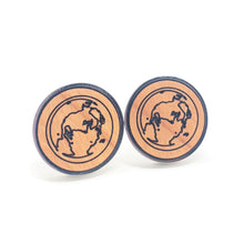 Load image into Gallery viewer, World Stainless and Wood Cufflinks