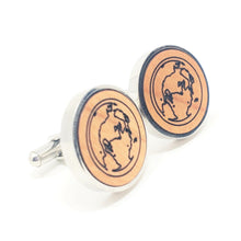 Load image into Gallery viewer, World Stainless and Wood Cufflinks